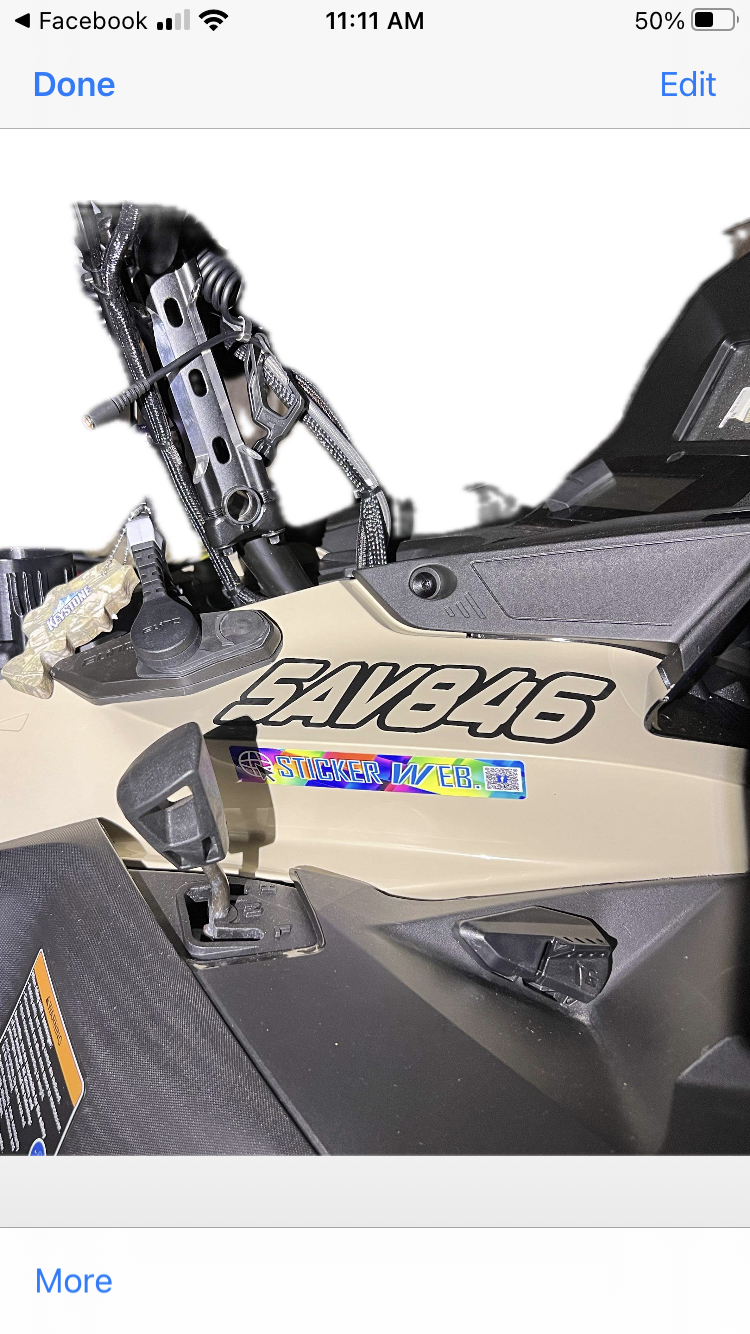 Snowmobile registration numbers
