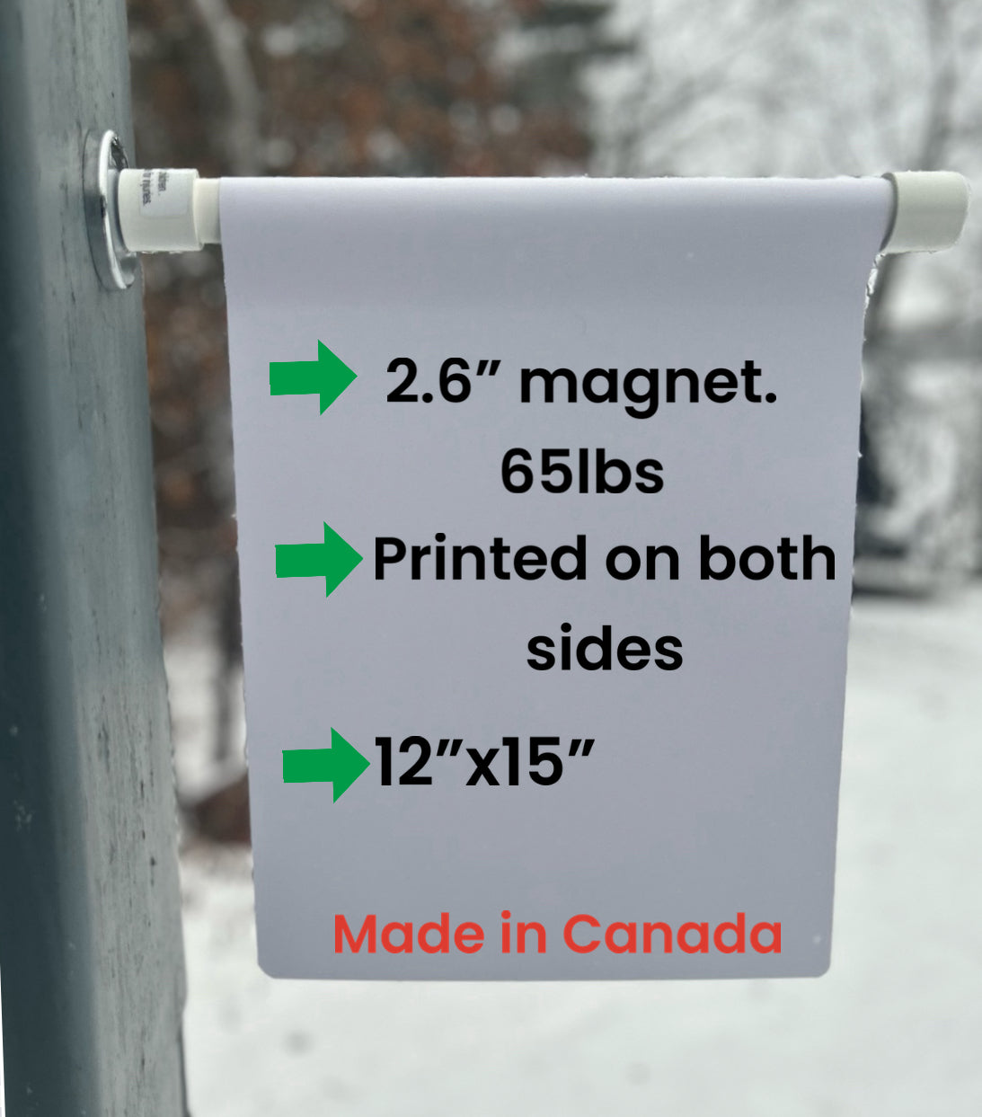 Dressing room magnet banner