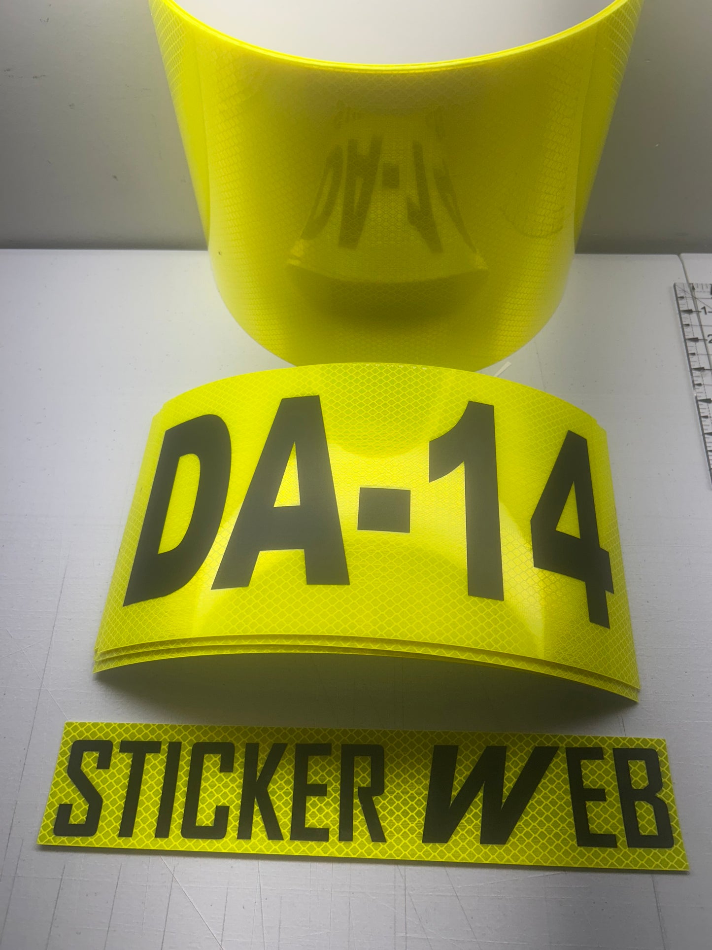 High Visibility Fluorescent Reflective Unit Numbers
