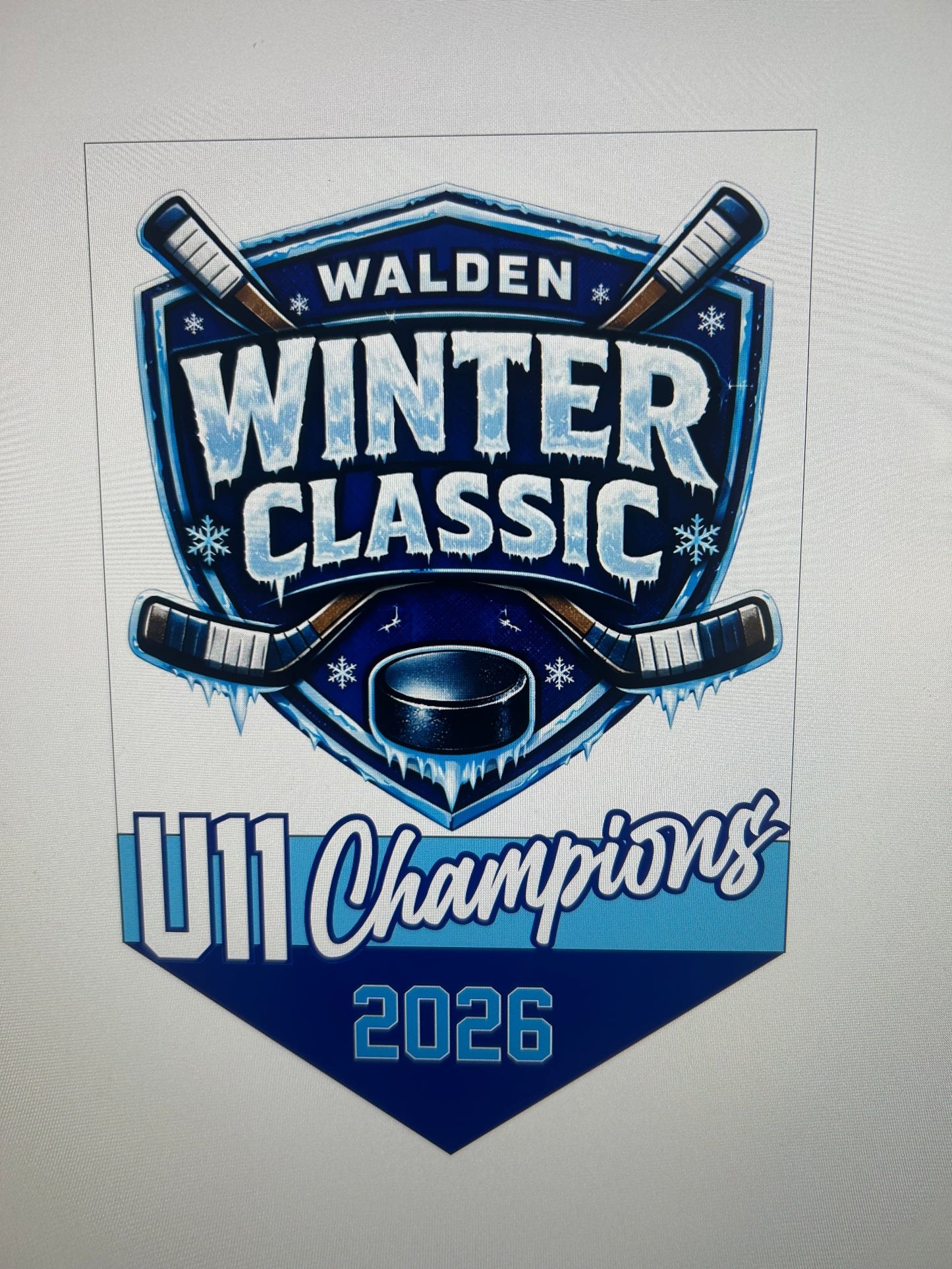 Hockey Championship Award Banner — Custom Team Trophy Banner
