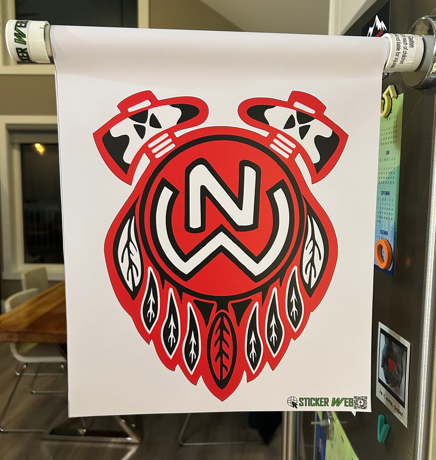 Dressing Room Magnet Banner — Hockey Team Door Flag