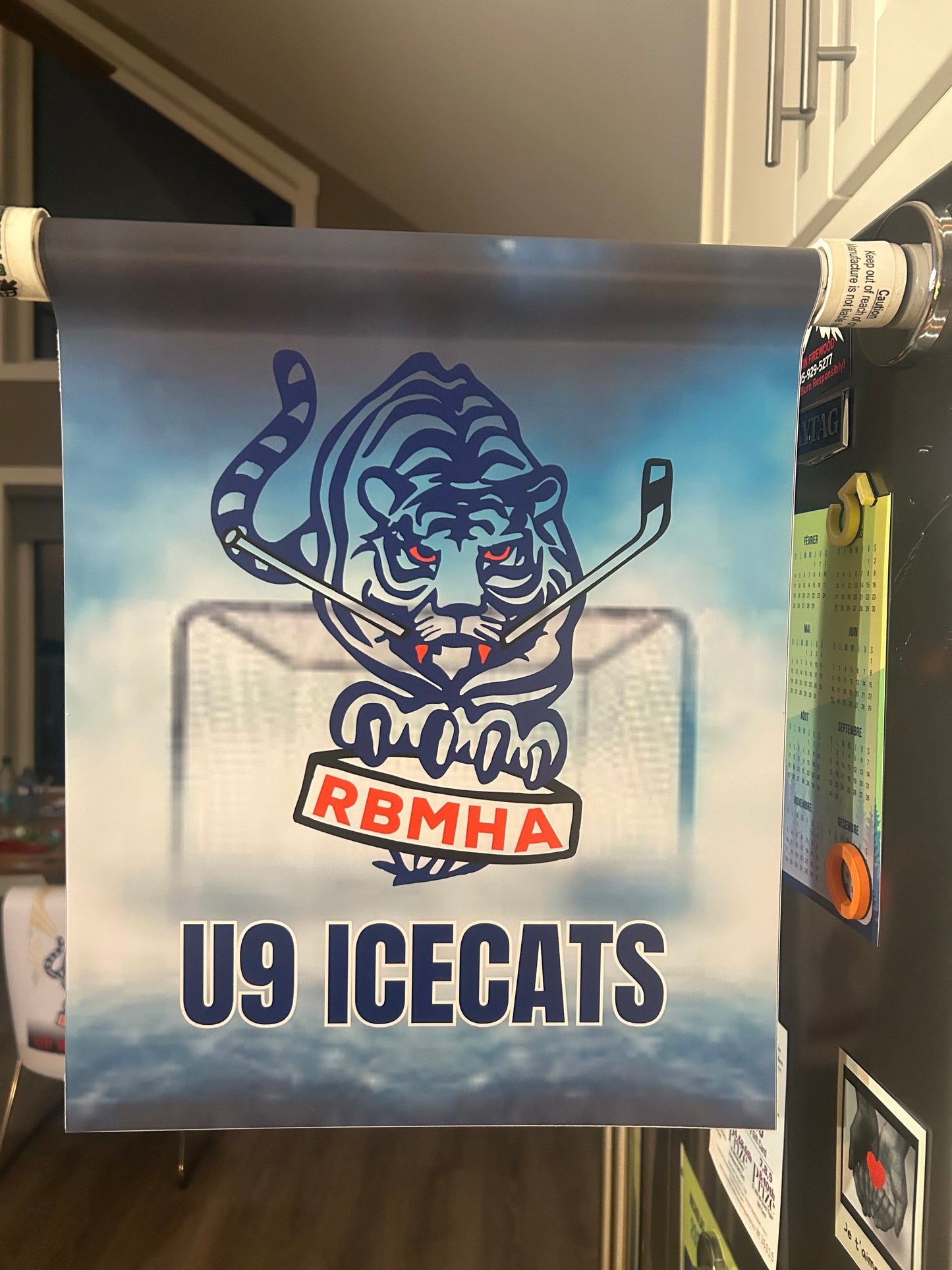 Dressing Room Magnet Banner — Hockey Team Door Flag