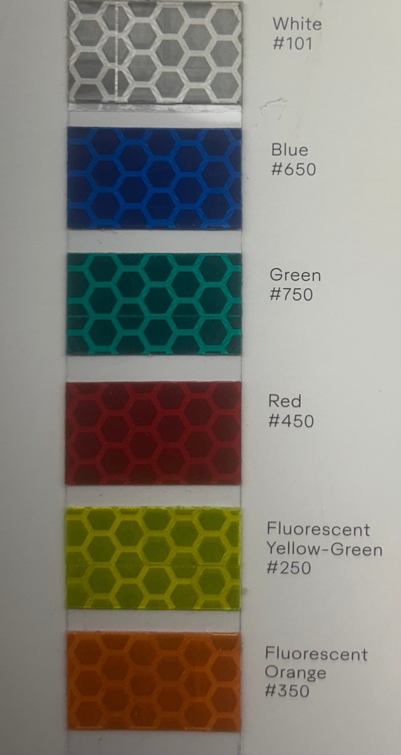 High Visibility Fluorescent Reflective Unit Numbers
